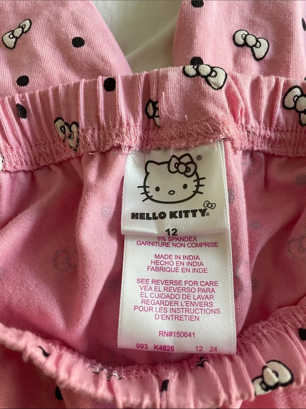 Hello Kitty Pink Printed Pajama Bottoms